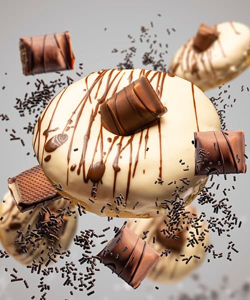 Image Glazed donut with chocolate