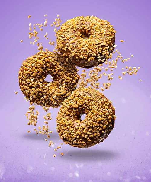 Image Pack of 3 donuts with vanilla and chocolate